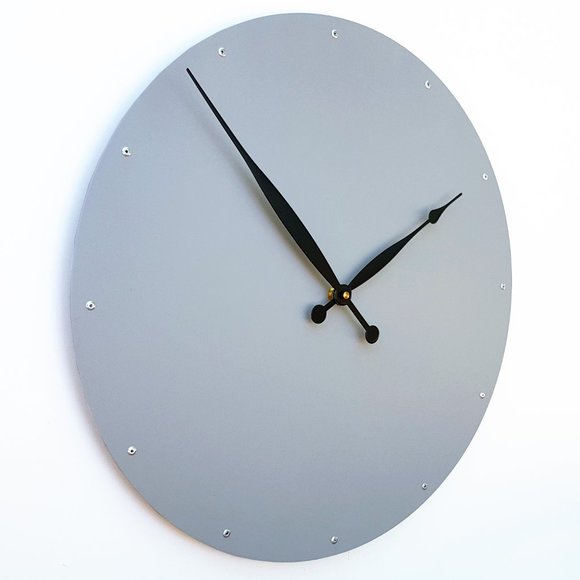 Large Circle Wall Clock in Light Stone Gray 16.75" - Picture 4 of 7